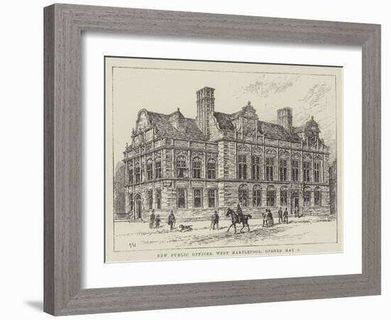 New Public Offices, West Hartlepool, Opened 1 May-Frank Watkins-Framed Giclee Print