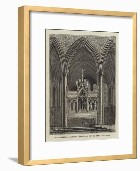 New Reredos, Salisbury Cathedral, Gift of Earl Beauchamp-null-Framed Giclee Print