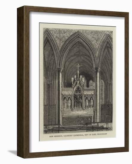 New Reredos, Salisbury Cathedral, Gift of Earl Beauchamp-null-Framed Giclee Print