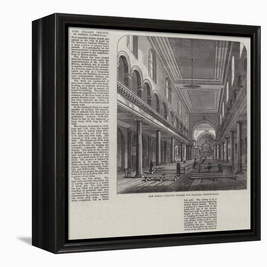 New Roman Catholic Church for Italians, Hatton-Wall-null-Framed Premier Image Canvas