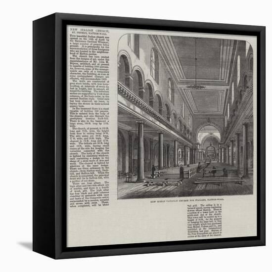 New Roman Catholic Church for Italians, Hatton-Wall-null-Framed Premier Image Canvas