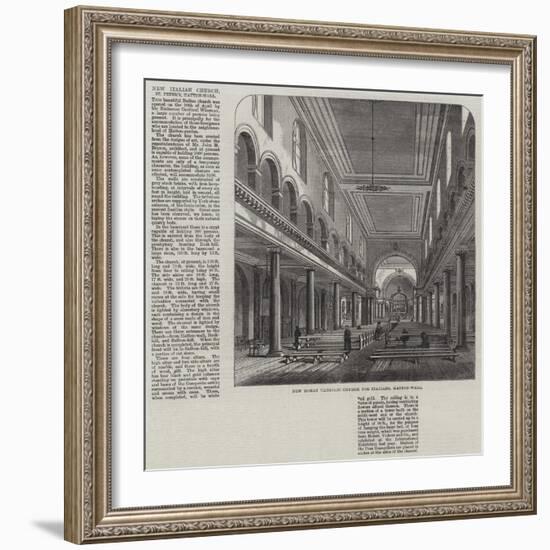 New Roman Catholic Church for Italians, Hatton-Wall-null-Framed Giclee Print