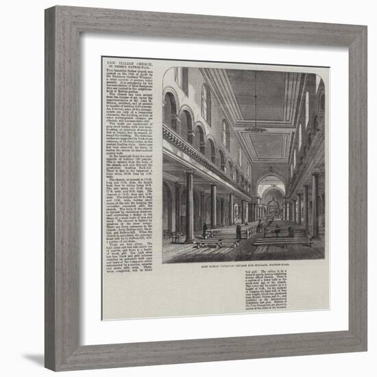 New Roman Catholic Church for Italians, Hatton-Wall-null-Framed Giclee Print