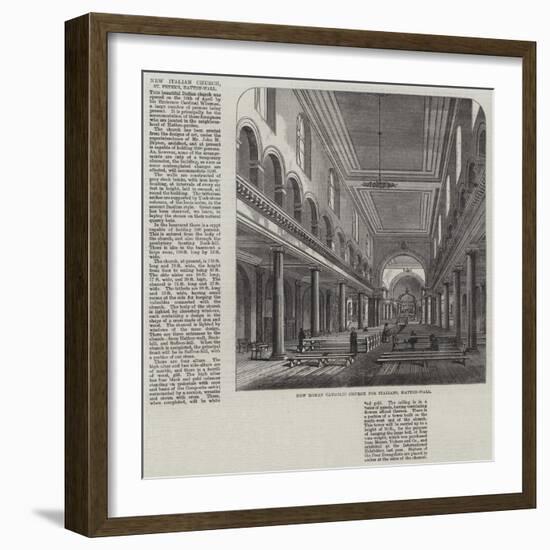 New Roman Catholic Church for Italians, Hatton-Wall-null-Framed Giclee Print