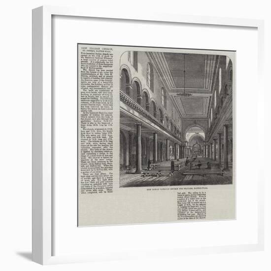 New Roman Catholic Church for Italians, Hatton-Wall-null-Framed Giclee Print