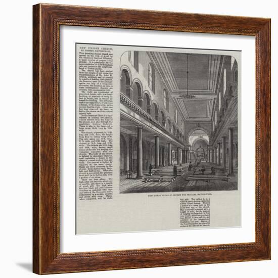 New Roman Catholic Church for Italians, Hatton-Wall-null-Framed Giclee Print