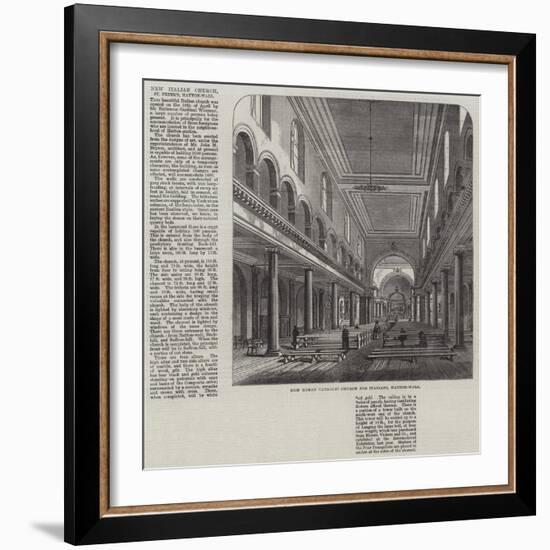 New Roman Catholic Church for Italians, Hatton-Wall-null-Framed Giclee Print