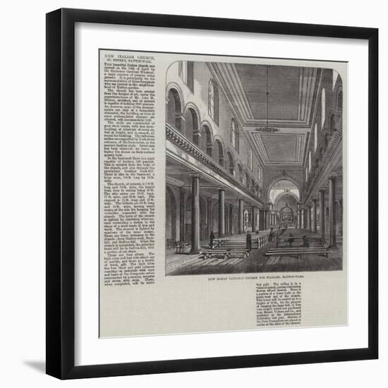 New Roman Catholic Church for Italians, Hatton-Wall-null-Framed Giclee Print