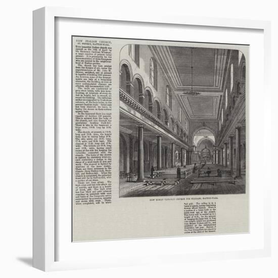 New Roman Catholic Church for Italians, Hatton-Wall-null-Framed Giclee Print