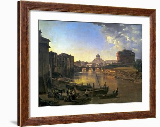 New Rome, Castel Sant'Angelo, 1823-Silvester Shchedrin-Framed Art Print