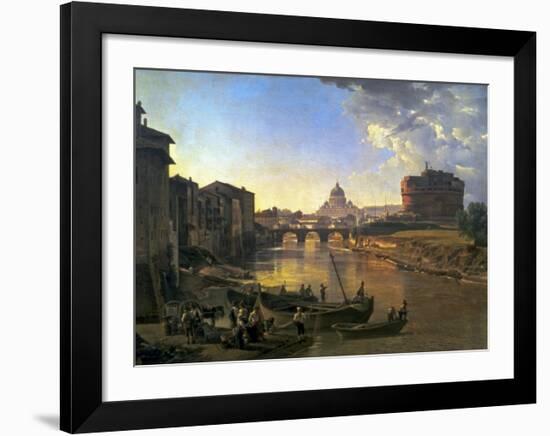 New Rome, Castel Sant'Angelo, 1823-Silvester Shchedrin-Framed Art Print