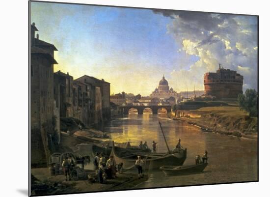 New Rome, Castel Sant'Angelo, 1823-Silvester Shchedrin-Mounted Art Print