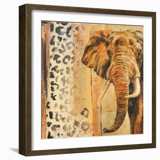 New Safari on Gold Square IV-Patricia Pinto-Framed Art Print