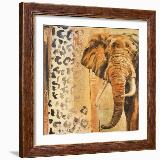 New Safari on Gold Square IV-Patricia Pinto-Framed Art Print