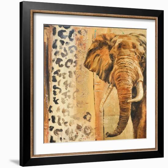 New Safari on Gold Square IV-Patricia Pinto-Framed Art Print