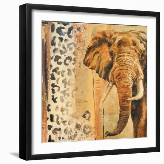 New Safari on Gold Square IV-Patricia Pinto-Framed Art Print