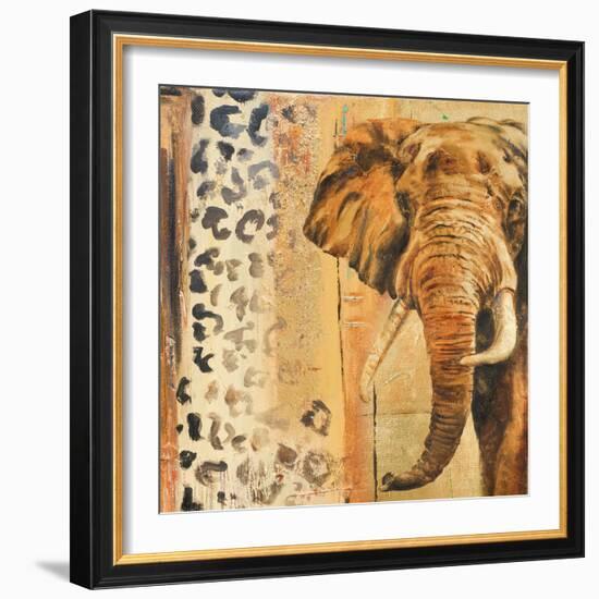 New Safari on Gold Square IV-Patricia Pinto-Framed Art Print