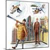 "New Skier," March 4, 1961-Constantin Alajalov-Mounted Giclee Print