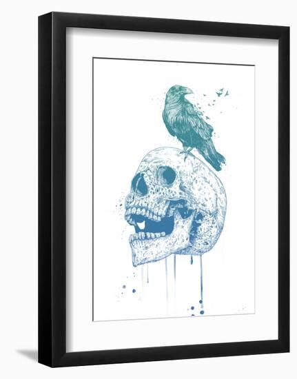 New Skull (Blue)-Balazs Solti-Framed Art Print