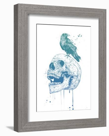 New Skull (Blue)-Balazs Solti-Framed Art Print