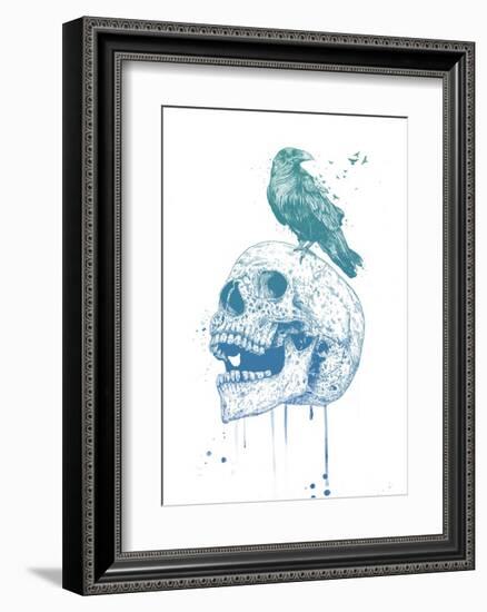 New Skull (Blue)-Balazs Solti-Framed Art Print