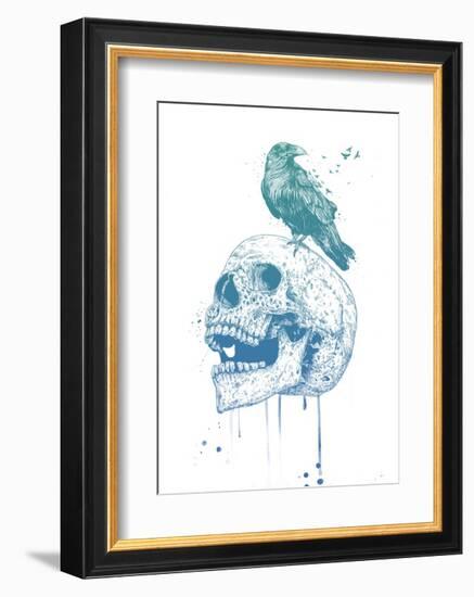 New Skull (Blue)-Balazs Solti-Framed Art Print