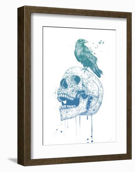 New Skull (Blue)-Balazs Solti-Framed Art Print