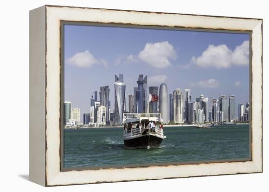 New Skyline of the West Bay Central Financial District of Doha, Qatar, Middle East-Gavin-Framed Premier Image Canvas