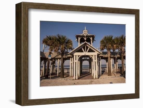 New Smyrna Beach Boardwalk, Florida, USA-Lisa S. Engelbrecht-Framed Photographic Print