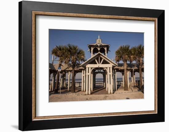 New Smyrna Beach Boardwalk, Florida, USA-Lisa S. Engelbrecht-Framed Photographic Print