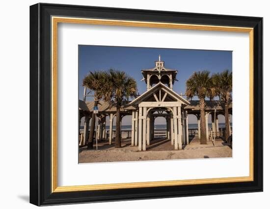 New Smyrna Beach Boardwalk, Florida, USA-Lisa S. Engelbrecht-Framed Photographic Print