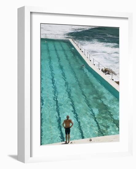 New South Wales, Sydney, Bondi Beach, Bondi Icebergs Swimming Club Pool, Australia-Walter Bibikow-Framed Photographic Print