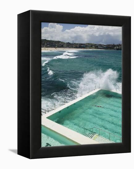 New South Wales, Sydney, Bondi Beach, Bondi Icebergs Swimming Club Pool, Australia-Walter Bibikow-Framed Premier Image Canvas