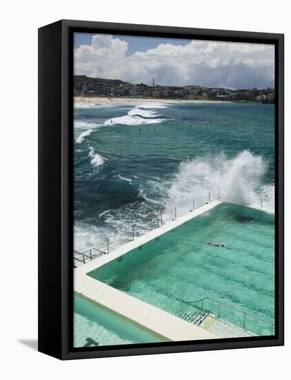 New South Wales, Sydney, Bondi Beach, Bondi Icebergs Swimming Club Pool, Australia-Walter Bibikow-Framed Premier Image Canvas