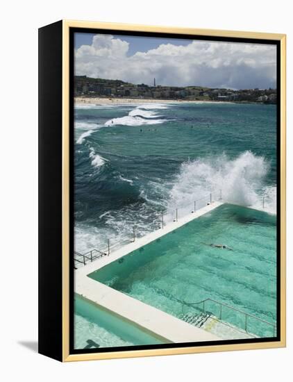 New South Wales, Sydney, Bondi Beach, Bondi Icebergs Swimming Club Pool, Australia-Walter Bibikow-Framed Premier Image Canvas