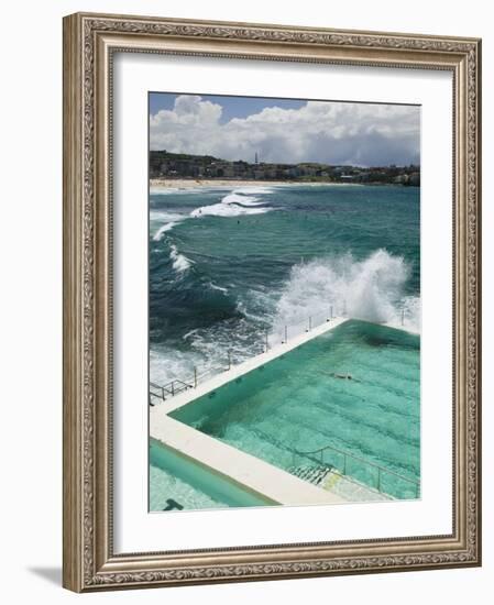 New South Wales, Sydney, Bondi Beach, Bondi Icebergs Swimming Club Pool, Australia-Walter Bibikow-Framed Photographic Print