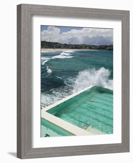 New South Wales, Sydney, Bondi Beach, Bondi Icebergs Swimming Club Pool, Australia-Walter Bibikow-Framed Photographic Print