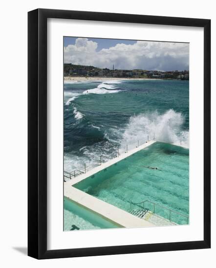 New South Wales, Sydney, Bondi Beach, Bondi Icebergs Swimming Club Pool, Australia-Walter Bibikow-Framed Photographic Print