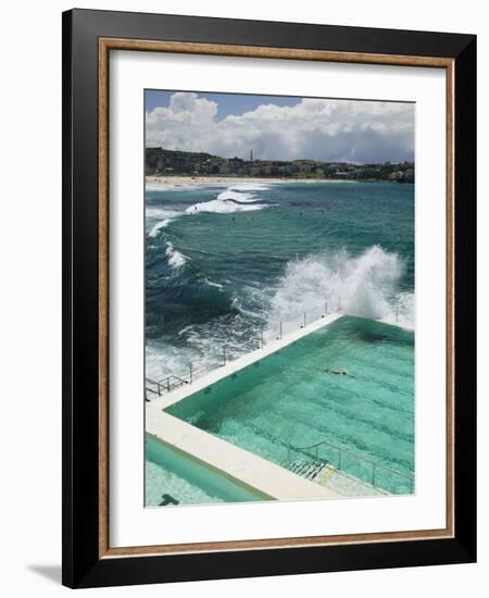 New South Wales, Sydney, Bondi Beach, Bondi Icebergs Swimming Club Pool, Australia-Walter Bibikow-Framed Photographic Print