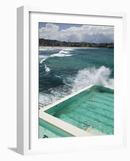 New South Wales, Sydney, Bondi Beach, Bondi Icebergs Swimming Club Pool, Australia-Walter Bibikow-Framed Photographic Print