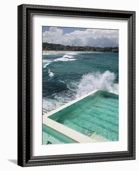 New South Wales, Sydney, Bondi Beach, Bondi Icebergs Swimming Club Pool, Australia-Walter Bibikow-Framed Photographic Print