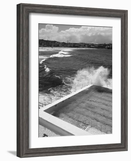 New South Wales, Sydney, Bondi Beach, Bondi Icebergs Swimming Club Pool, Australia-Walter Bibikow-Framed Photographic Print