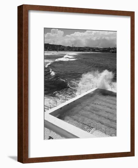 New South Wales, Sydney, Bondi Beach, Bondi Icebergs Swimming Club Pool, Australia-Walter Bibikow-Framed Photographic Print