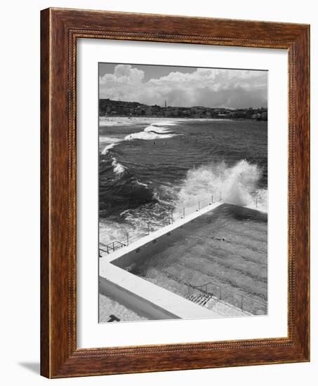 New South Wales, Sydney, Bondi Beach, Bondi Icebergs Swimming Club Pool, Australia-Walter Bibikow-Framed Photographic Print