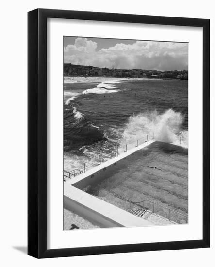 New South Wales, Sydney, Bondi Beach, Bondi Icebergs Swimming Club Pool, Australia-Walter Bibikow-Framed Photographic Print