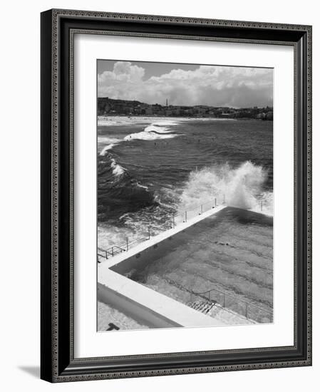 New South Wales, Sydney, Bondi Beach, Bondi Icebergs Swimming Club Pool, Australia-Walter Bibikow-Framed Photographic Print