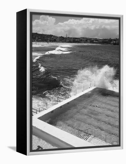 New South Wales, Sydney, Bondi Beach, Bondi Icebergs Swimming Club Pool, Australia-Walter Bibikow-Framed Premier Image Canvas