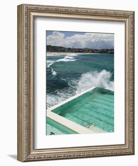 New South Wales, Sydney, Bondi Beach, Bondi Icebergs Swimming Club Pool, Australia-Walter Bibikow-Framed Photographic Print