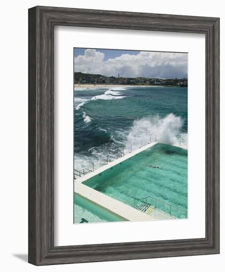 New South Wales, Sydney, Bondi Beach, Bondi Icebergs Swimming Club Pool, Australia-Walter Bibikow-Framed Photographic Print