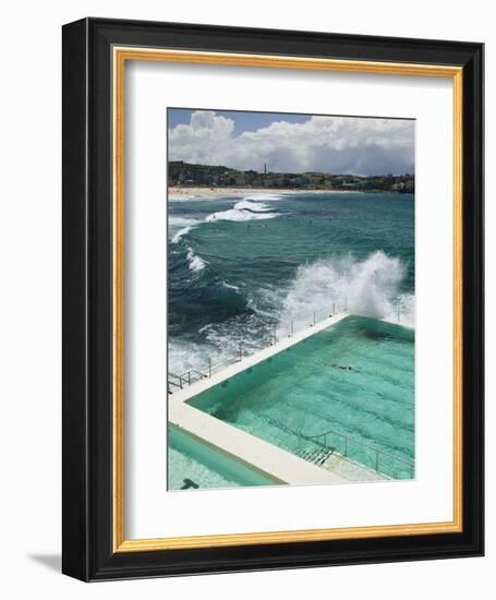 New South Wales, Sydney, Bondi Beach, Bondi Icebergs Swimming Club Pool, Australia-Walter Bibikow-Framed Photographic Print